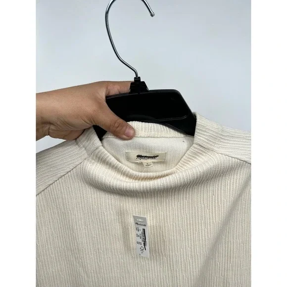 Madewell Striped Jacquard Funnelneck Top Size S - Picture 5 of 6